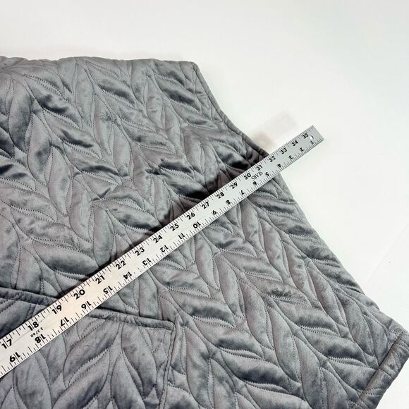 World Market Jacket Womens Small/Medium Polyester Silver Funnel Neck Lounge Ponc - Picture 6 of 9